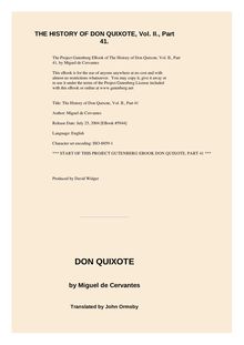 The History of Don Quixote, Volume 2, Part 41