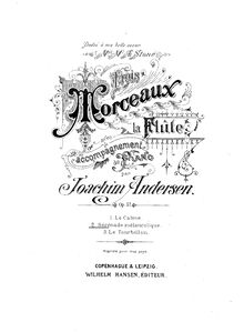 Partition , Sérénade mélancolique (Score et flûte , partie), 3 pièces pour flûte et Piano, Op.57