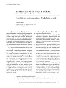 Retos clínicos y asistenciales actuales de la Pediatría española