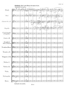 Partition I, choral: Ein feste Burg ist unser Gott, Symphony No.5 en D minor