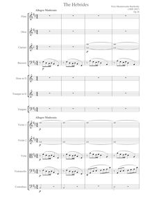 Partition complète, pour Hebrides, Op.26, Fingal s CaveLe Ebridi