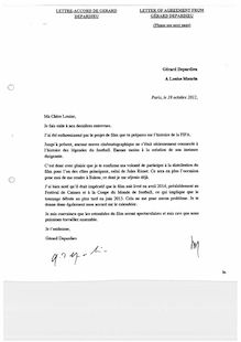 Le contrat avec Gérard Depardieu