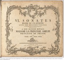 Partition complète, 6 Sonate per Cembalo, 6 Harpsichord Sonatas