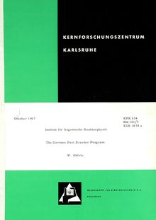 The German Fast Breeder Program. Oktober 196 7