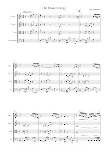 Partition quatuor score (no piano), Сломанное танго, The Broken Tango