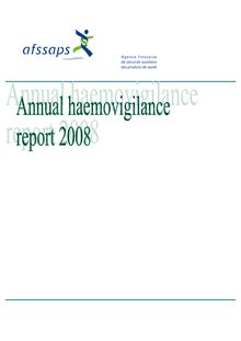 2008 - Annual Haemovigilance report