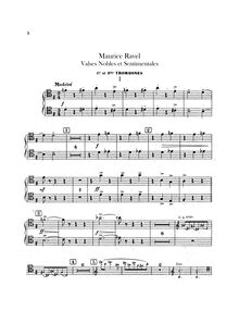 Partition Trombone 1/2, 3, Tuba, Valses nobles et sentimentales