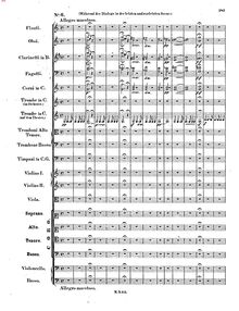 Partition , Schluss-Chor: Ja durch die ganze Welt, Musik zu Athalia von Racine für Chor und Orchester, Op.74