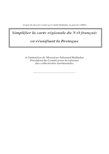 Copie du dossier remis au Comit Balladur en janvier 2009