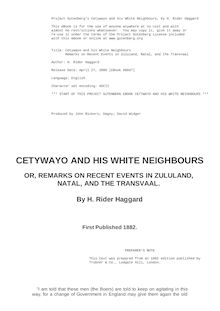 Cetywayo and his White Neighbours - Remarks on Recent Events in Zululand, Natal, and the Transvaal
