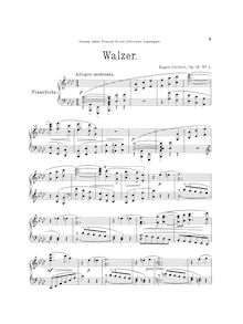 Partition complète, 4 pièces pour Piano, Op.16, Albert, Eugen d 