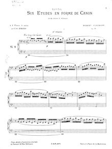 Partition Piano 2, 6 Studien en kanonischer Form für Orgel oder Pedalklavier