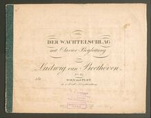 Partition complète, Song, Der Wachtelschlag, WoO 129, Beethoven, Ludwig van