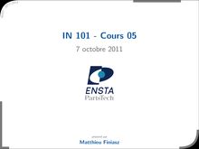 IN101 - cours 05 - 15 octobre 2010