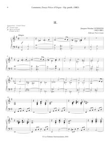 Partition , Allegro en E minor, orgue Music, Œuvres inédites de J.-N. Lemmens