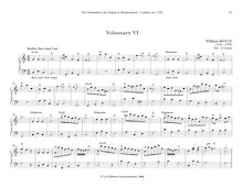 Partition Voluntary VI en C major, Ten Bénévoles pour pour orgue ou clavecin