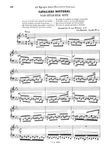 Partition No.15 Cavalieri notturni (Nächtlicher Ritt), 20 Sfumature per pianoforte, Op.68