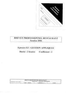 Bp restaurant gestion appliquee 2006