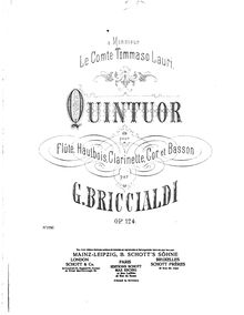 Partition All parties en one file, vent quintette No.1, Op.124, Briccialdi, Giulio