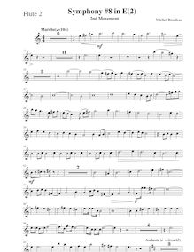 Partition flûte 2, Symphony No.8, E major, Rondeau, Michel par Michel Rondeau