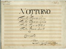 Score, Notturno en D pour 4 flûtes, Dittersdorf, Carl Ditters von