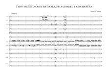 Partition mouvement I - partition compléte, Concerto per Pianoforte e orchestre