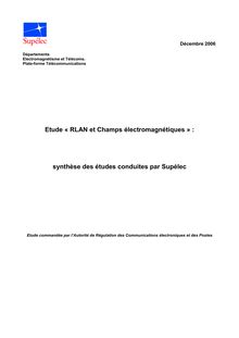 Synthèse de l étude SupElec sur les R-LAN - décembre 2006