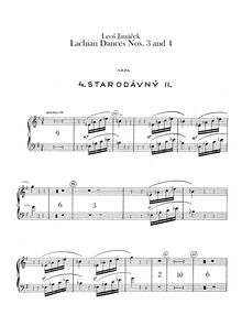 Partition harpe, Lašské Tance, Janáček, Leoš par Leoš Janáček