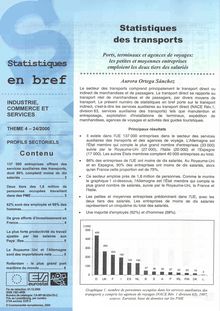 Statistiques en bref. Industrie, commerce et services nÌŠ 24/2000. Statistiques des transports
