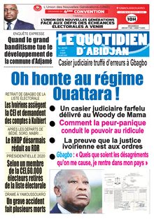Le Quotidien d’Abidjan n°2897 - du Mardi 4 août 2020