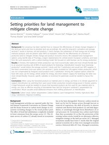 Setting priorities for land management to mitigate climate change