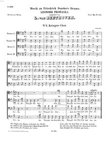 Partition complète, Leonore Prohaska, WoO 96, 1). G minor 2). G major 3). D major 4).B minor