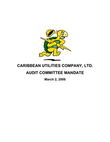 CUC - Audit Committee Mandate- March 2006