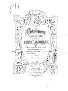 Partition complète, Genoveva, Op.81, Schumann, Robert par Robert Schumann