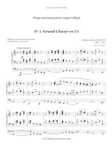 Partition No , Grand Chœur en Ut, 20 célèbres pièces, Chauvet, Alexis