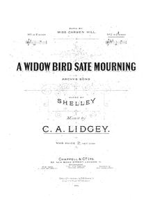 Partition complète [haut voix], A Widow Bird Sat Mourning