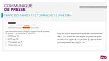 Les prévisions de trafic de la SNCF pour samedi 11 et dimanche 12 juin