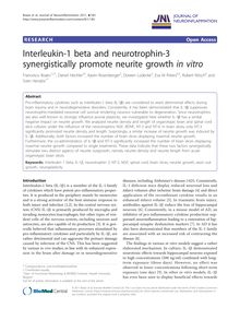 Interleukin-1 beta and neurotrophin-3 synergistically promote neurite growth in vitro
