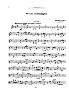 Partition de violon, 6 Morceaux, Op.128, Godard, Benjamin