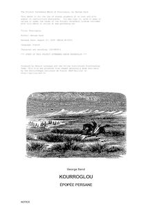 Kourroglou par George Sand