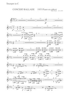 Partition Trompet, Ballade voor piano en orkest, Ostijn, Willy