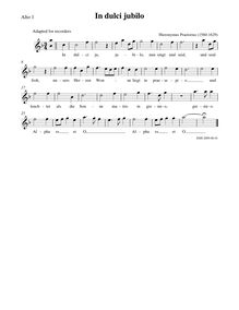 Partition Alto 1 enregistrement  (chœur 1), en dulci jubilo, F major