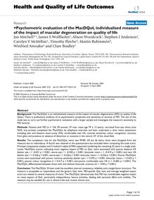 +Psychometric evaluation of the MacDQoL individualised measure of the impact of macular degeneration on quality of life