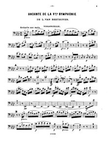 Partition de violoncelle, Symphony No.5, Op.67, C minor