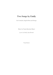 Partition complète, Two chansons by Emily, Beischer-Matyó, Tamás