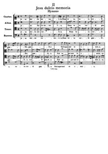 Partition complète, Hymnus - Jesu dulcis memoria, Victoria, Tomás Luis de