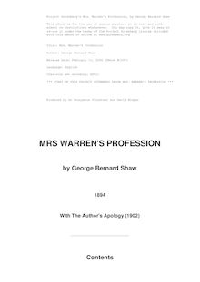 Mrs. Warren s Profession