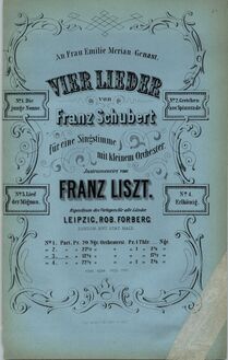 Partition couverture couleur - No.3, 4 chansons von Franz Schubert, S.375