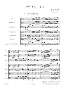 Partition complète,  No.1, Overture, C major, Bach, Johann Sebastian