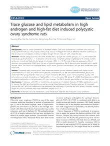 Trace glucose and lipid metabolism in high androgen and high-fat diet induced polycystic ovary syndrome rats